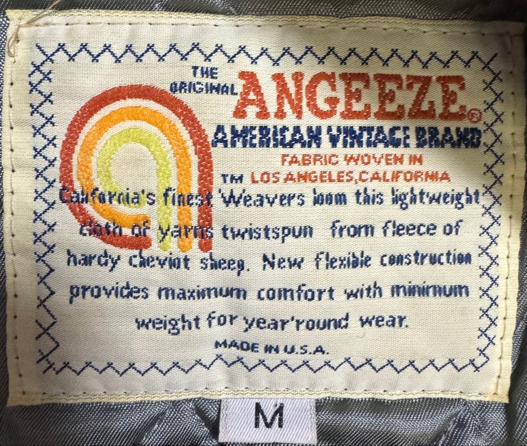 GOLDEN BEAR ANGEEZE USA製 袖革 スタジャン Mサイズ