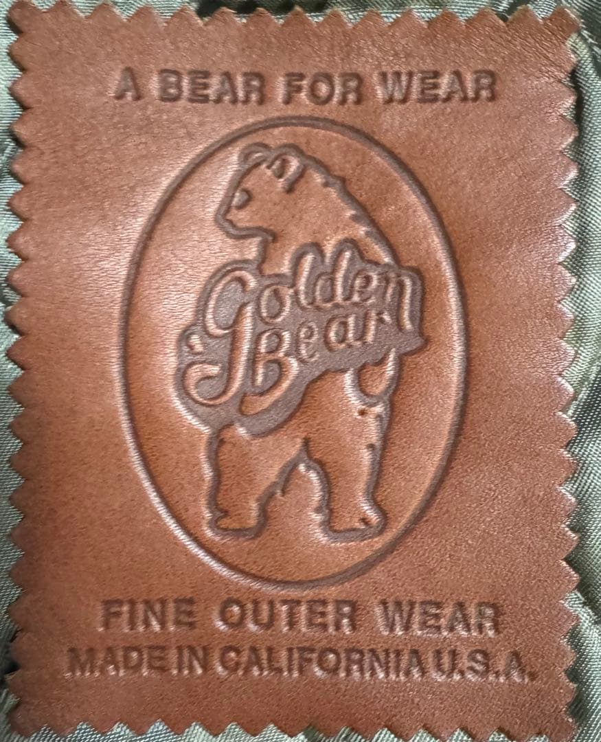 GOLDEN BEAR ANGEEZE USA製 袖革 スタジャン Mサイズ