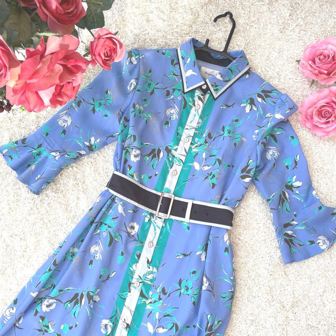 グレースコンチネンタル　フラワーパターンワンピース　ダイアグラム