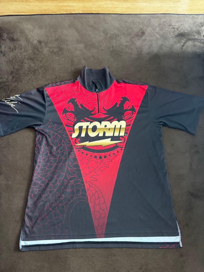 STORM ボウリングウェア Lサイズ 黒/赤