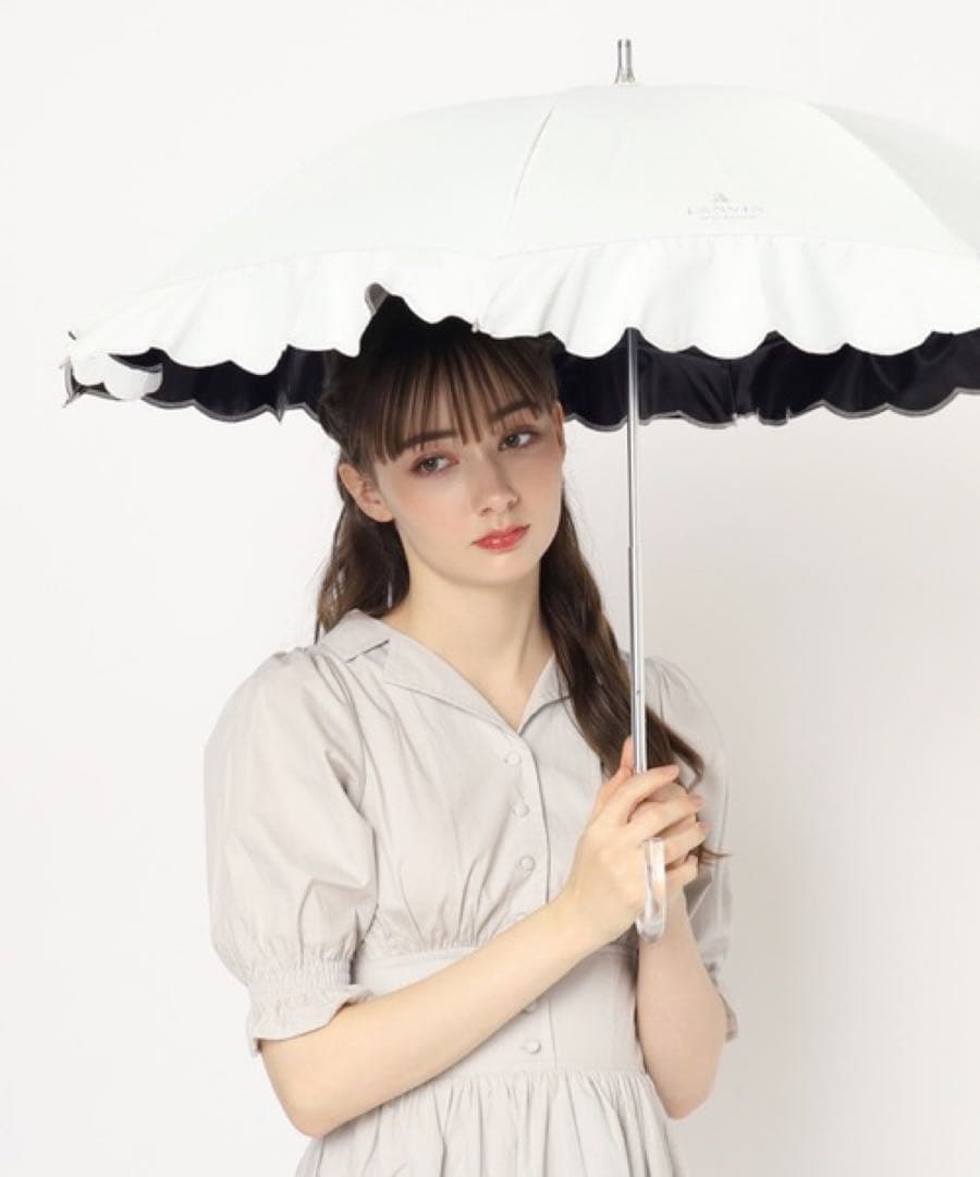 新品 LANVN collection 晴雨兼用日傘 シエスタ 刺繍フリル