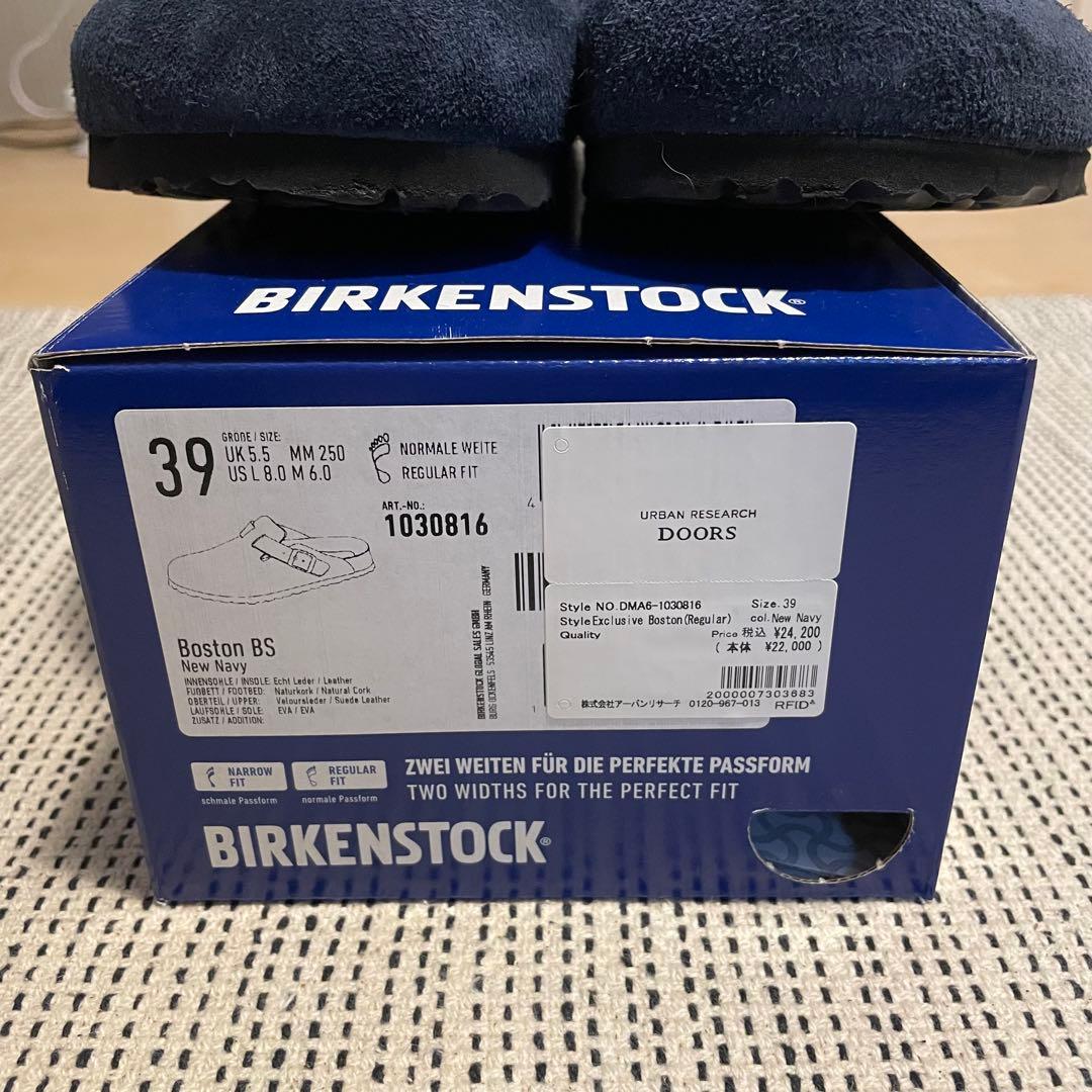 美品　BIRKENSTOCK Boston ネイビー　39 アローズ別注カラー