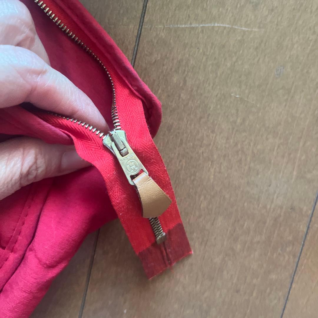 エルメス(Hermes) タピドセル ポーチ付きコットン クラッチバッグ