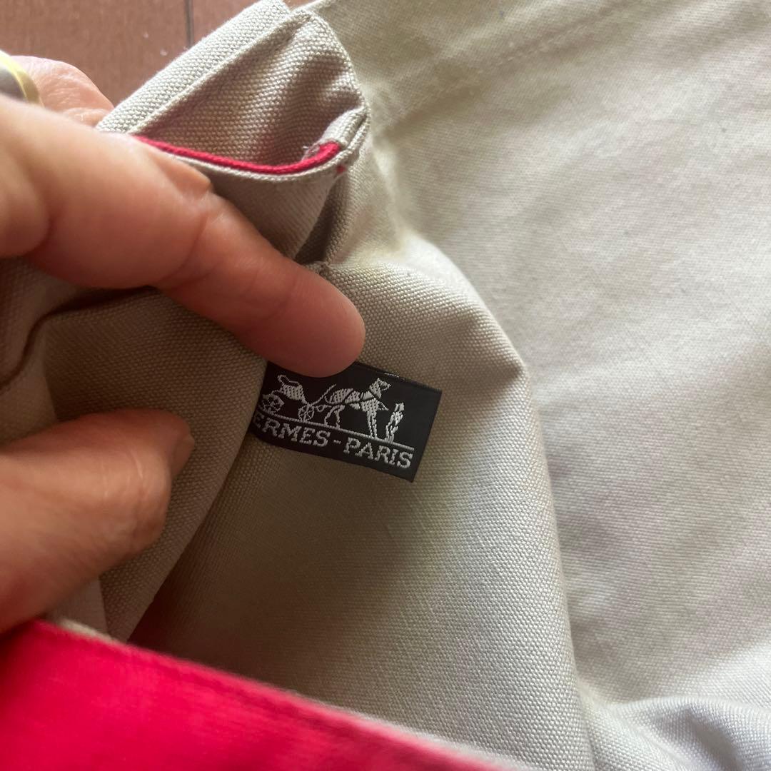 エルメス(Hermes) タピドセル ポーチ付きコットン クラッチバッグ