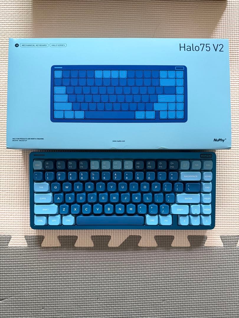 nuphy キーボード Halo75 V2(ミント軸・英語配列) ブルー
