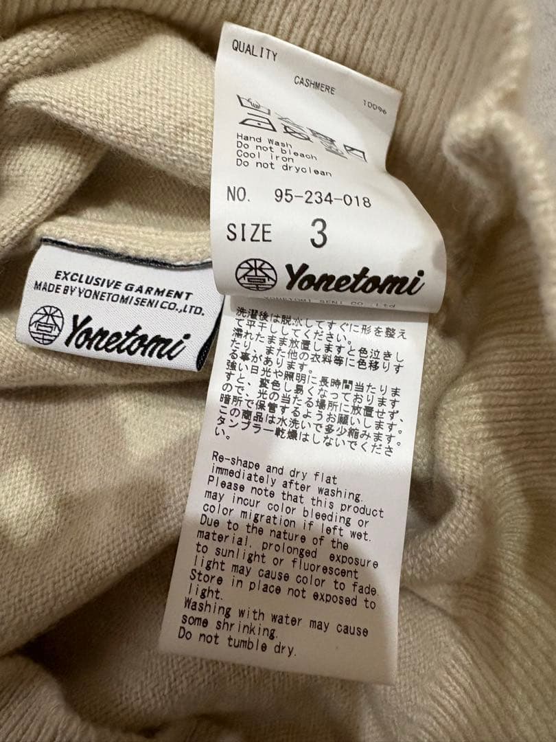 トップス Yonetomi RIGID CASHMERE KNIT RAW 3