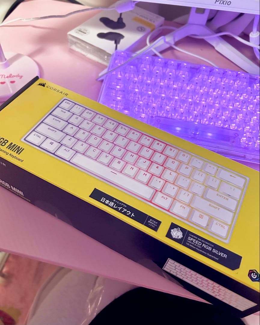 CORSAIR K65 RGB MINI メカニカルキーボード ホワイト