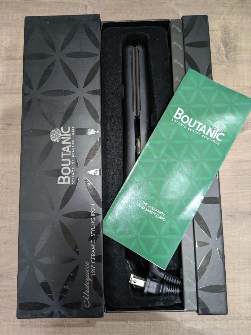 BOUTANIC ボタニック　ストレート　ヘアアイロン ブラック