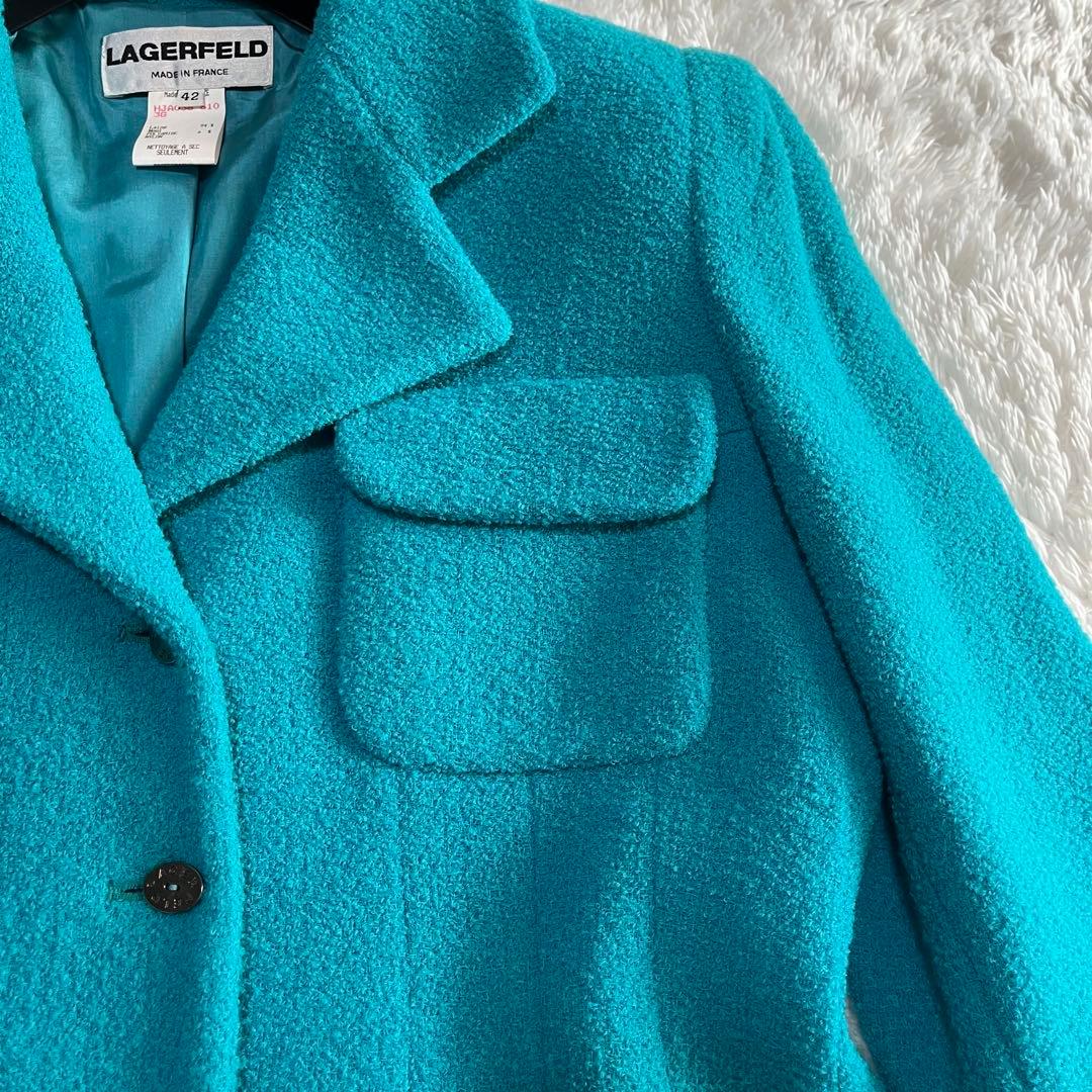 希少♡ フランス製　LAGARFELD ラガーフェルド　ジャケット　ブークレ