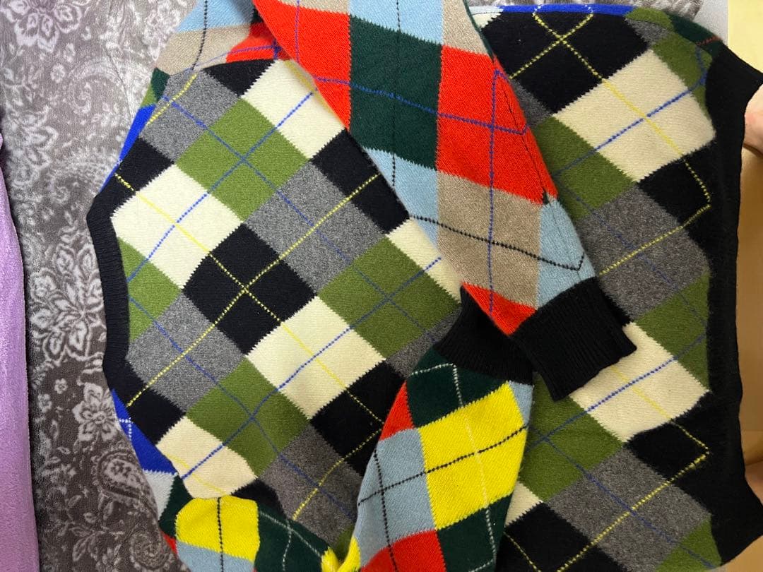 godard haberdasheryアーガイル柄 Vネック セーター