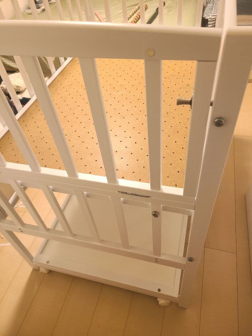 送料込ヤマサキ　ツーオープン　ハイタイプ　ベビーベット　ホワイト　DY-212W