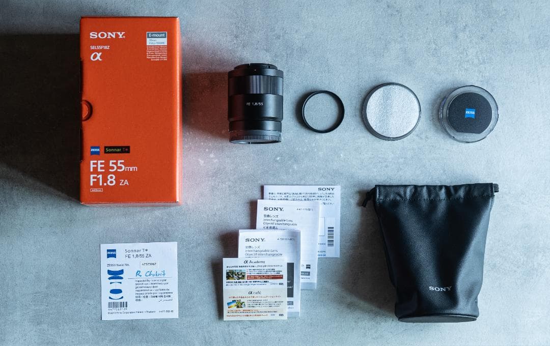 SONY sel55f18z FE 55mm F1.8 ZAレンズ