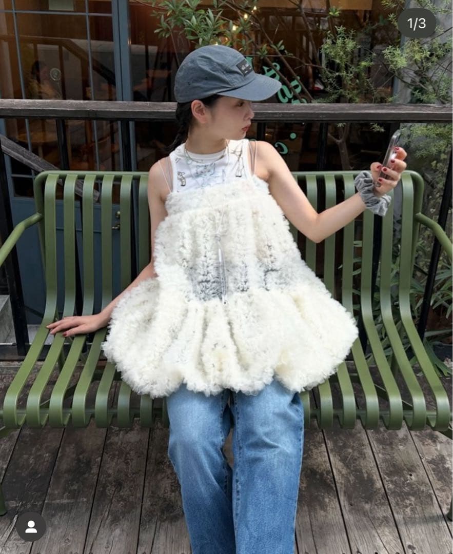 トップス TULLE BALLOON TUNIC