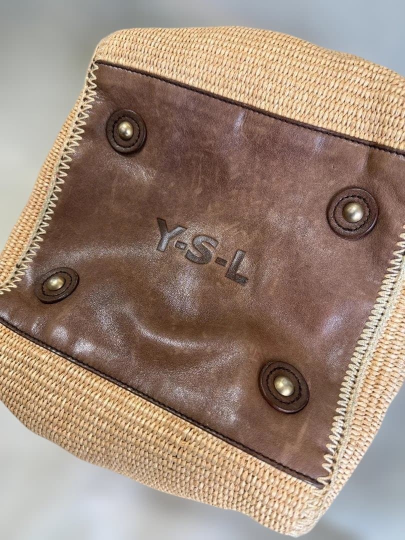 美品　YSL ラフィアトート