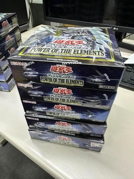 新品未開封！5BOX 遊戯王　シュリンク付き パワーオブエレメンツ
