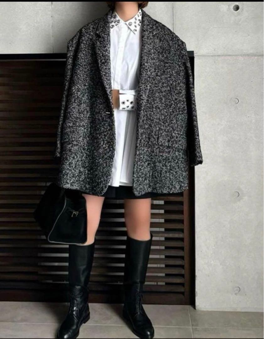 美品完売品 ✨LOHEN　ジャコット　テイラードジャケット　ツイード　大きめ