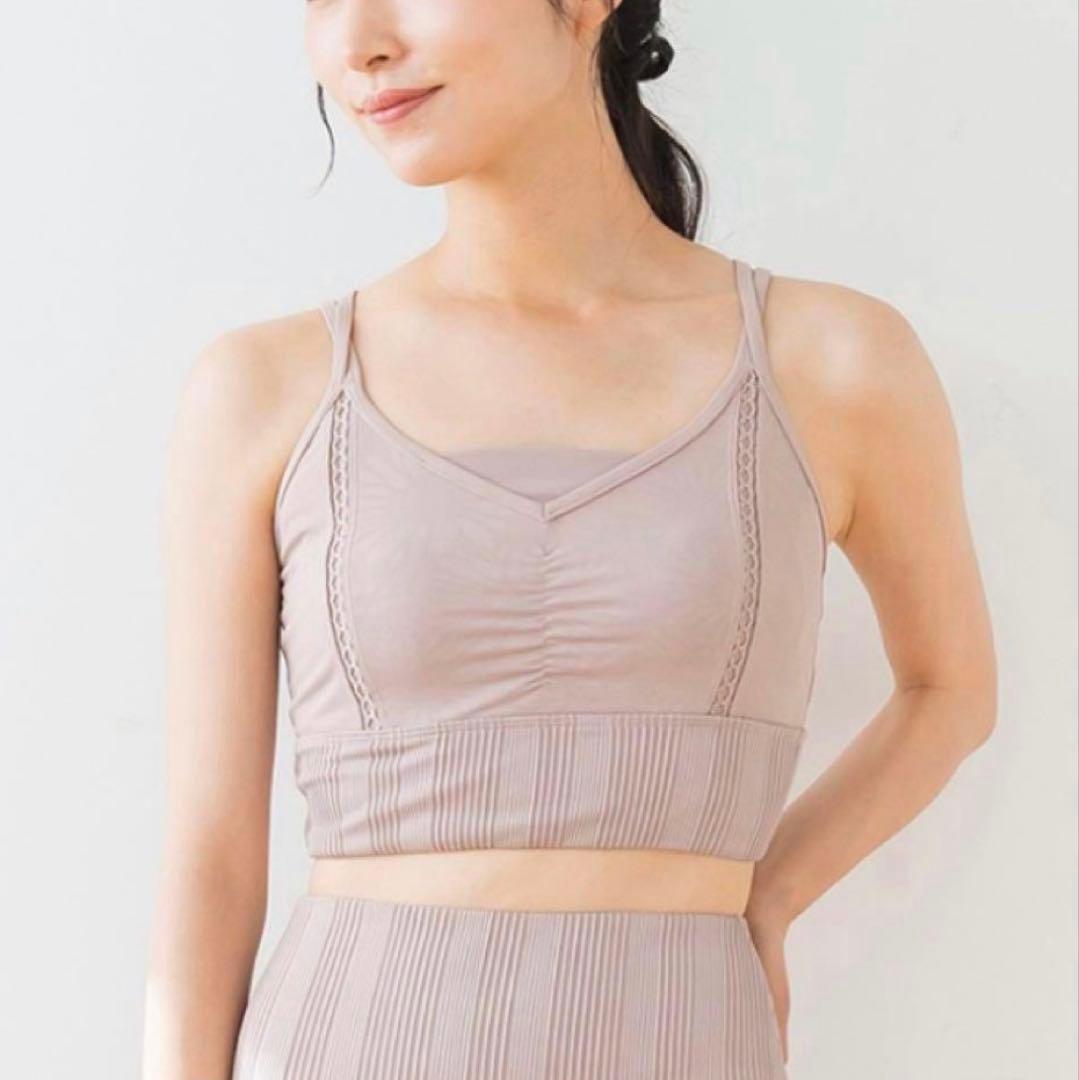 スカーラ　上下セット　トップス＆レギンス　モカ　S ヨガウェア　LAVA