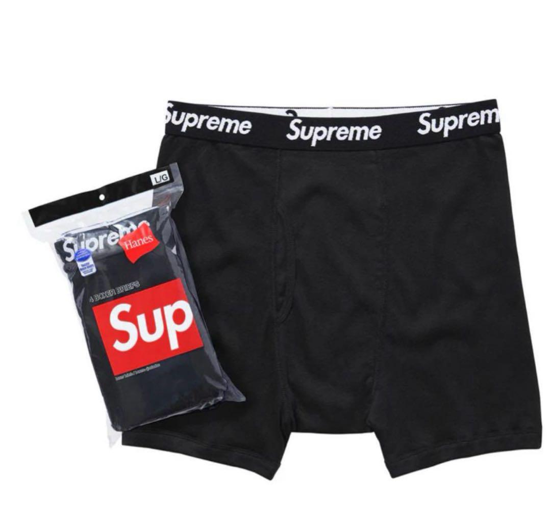 XL4枚Supreme Hanes® Boxer Briefs Black\
