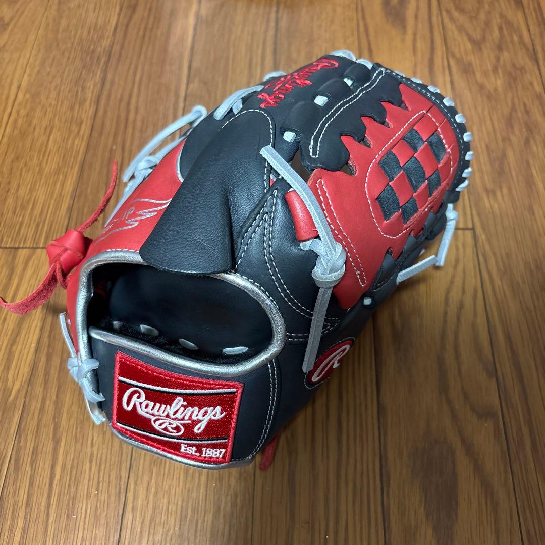 ローリングス 軟式 投手用 ネイビー/スカーレット