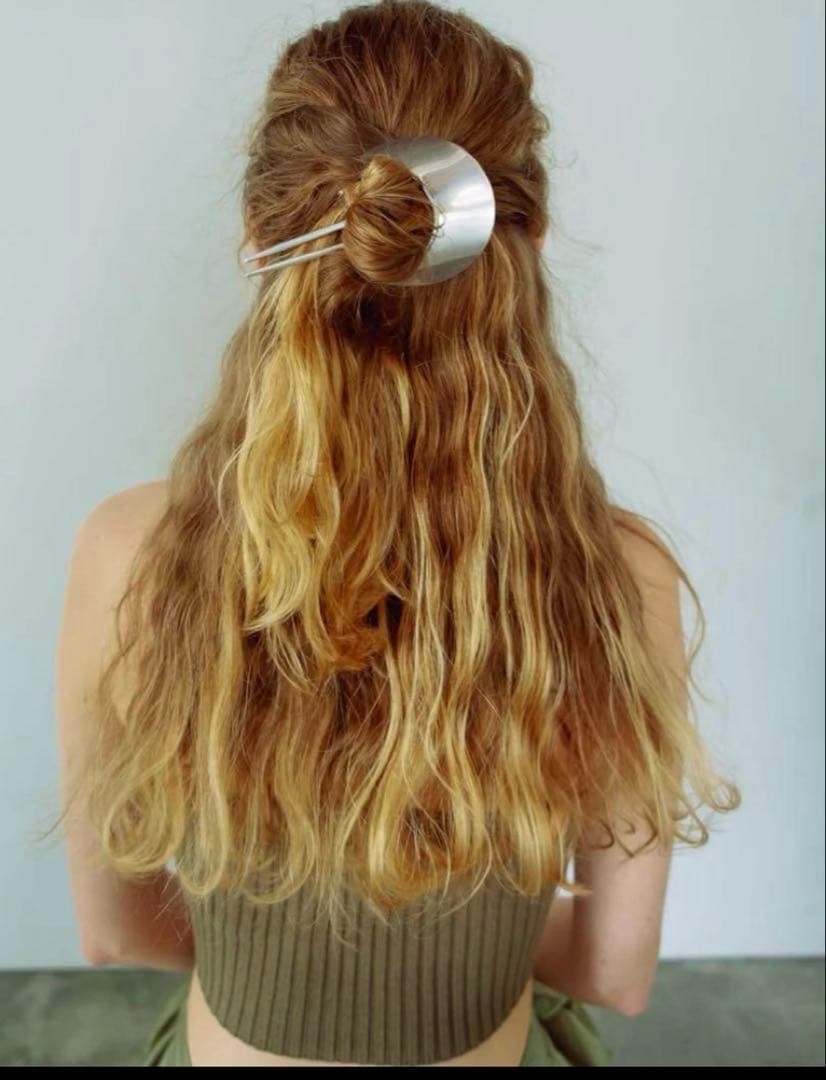 【美品】SYKIA Moon Plate Hair Fork (silver)