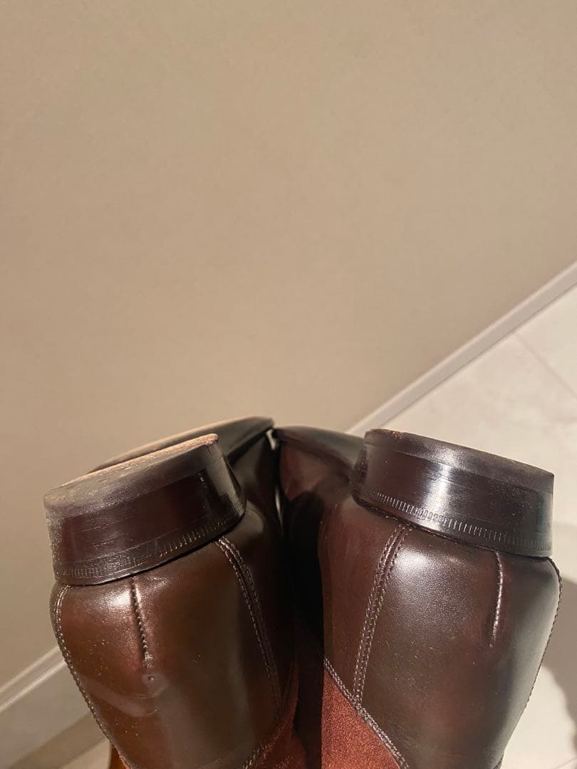 大塚製靴　ボタンブーツ　ブラウン