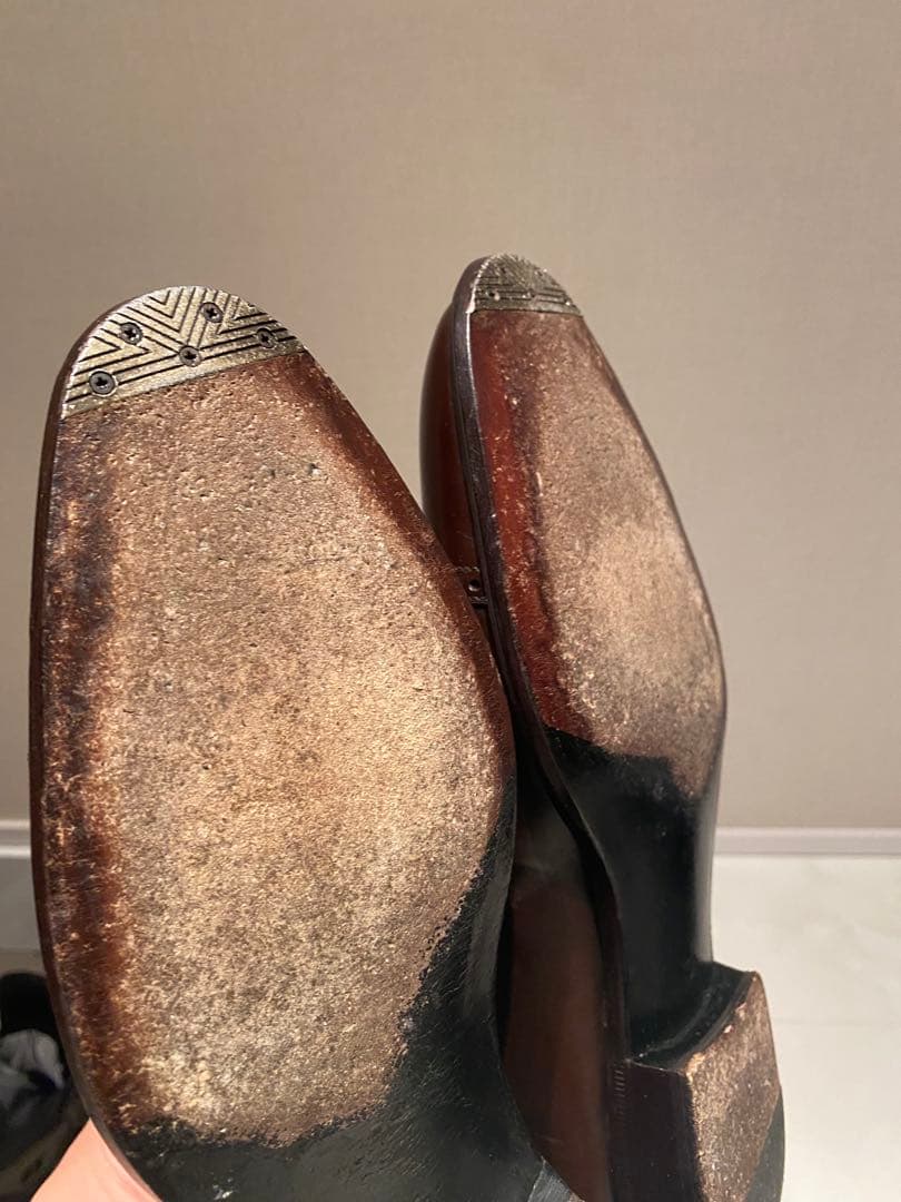 大塚製靴　ボタンブーツ　ブラウン