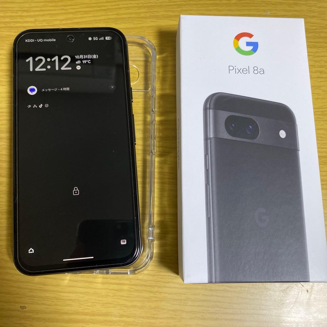 Google Pixel 8a obsidian 本体 黒色 箱付き　数回使用