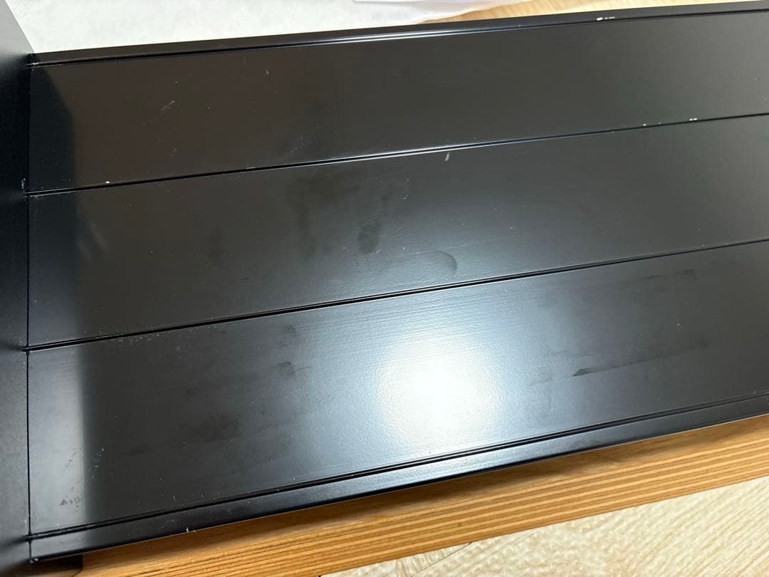 amesoba デスクシェルフ (天板：ホワイトオーク/パーツ：ブラック)