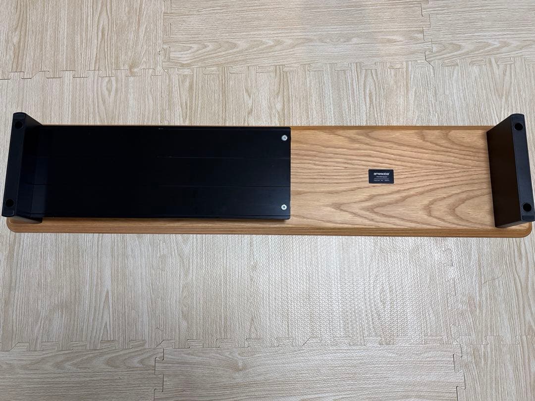 amesoba デスクシェルフ (天板：ホワイトオーク/パーツ：ブラック)