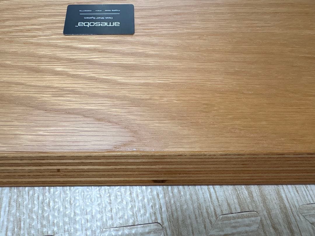 amesoba デスクシェルフ (天板：ホワイトオーク/パーツ：ブラック)