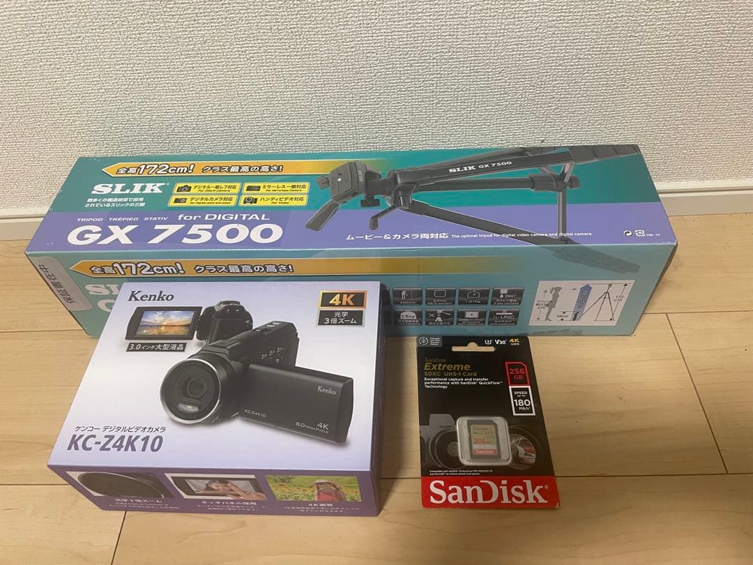Kenko KC-Z4K10 4Kビデオカメラ　sdカード三脚セット