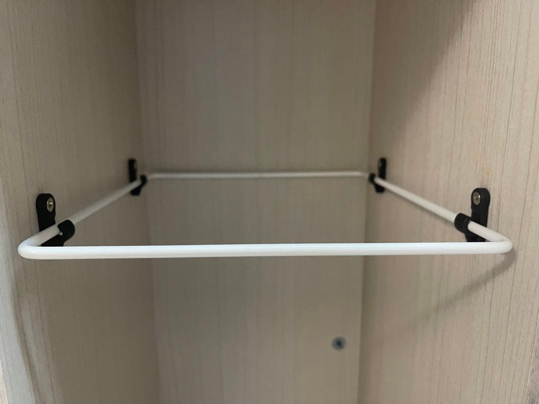 木製プッシュ式 分別ゴミ箱　ホワイト