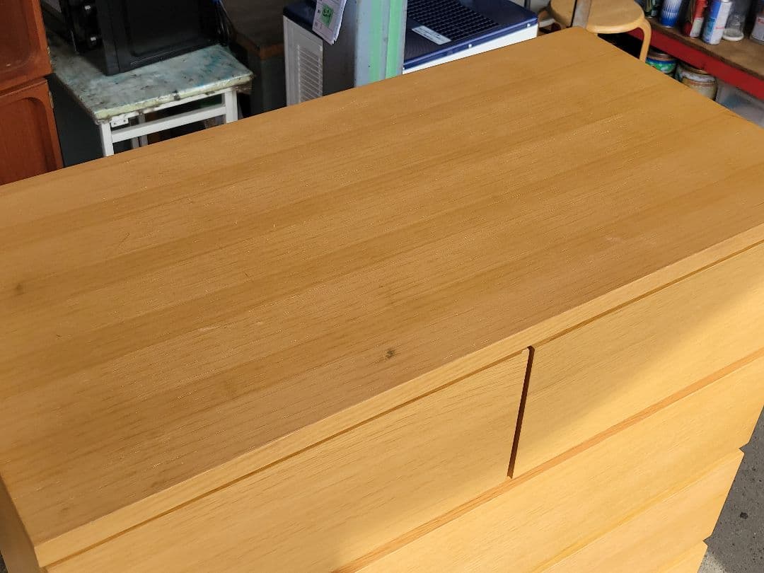 MUJI 無印良品 天然木 北欧 6段 収納チェスト オーク材突板 幅80cm