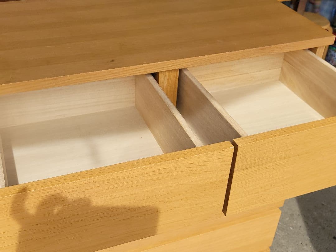 MUJI 無印良品 天然木 北欧 6段 収納チェスト オーク材突板 幅80cm