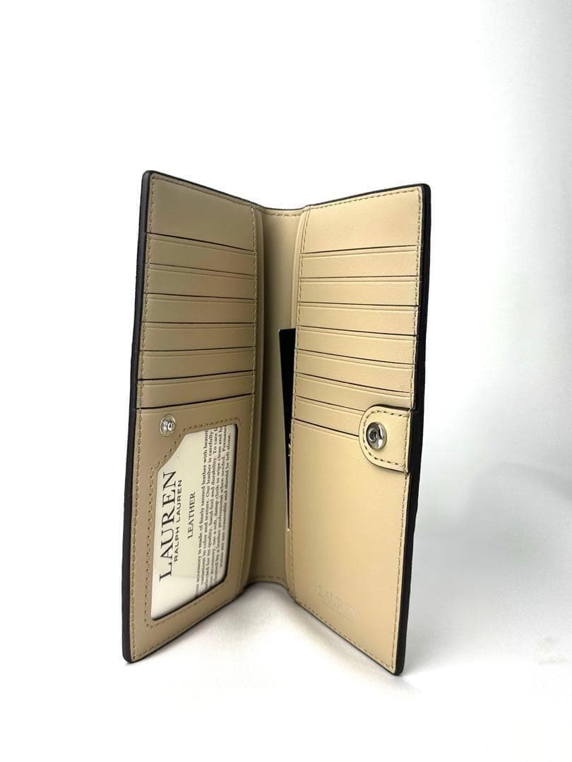 【大容量！新品】ラルフ・ローレン 長財布 ベージュ　ホワイト　大容量