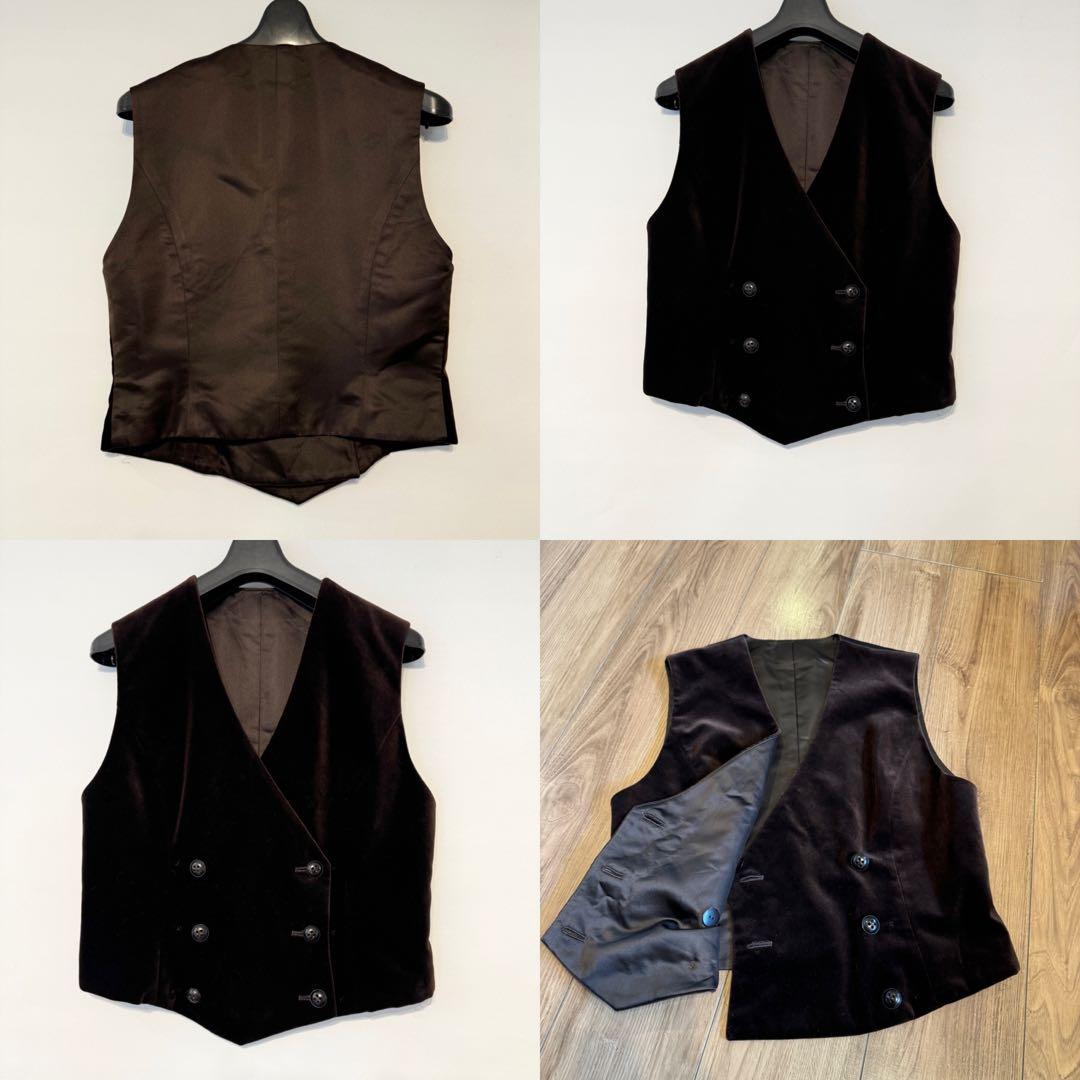 Christian Dior　クリスチャンディオール　シルク混　ベルベットベスト