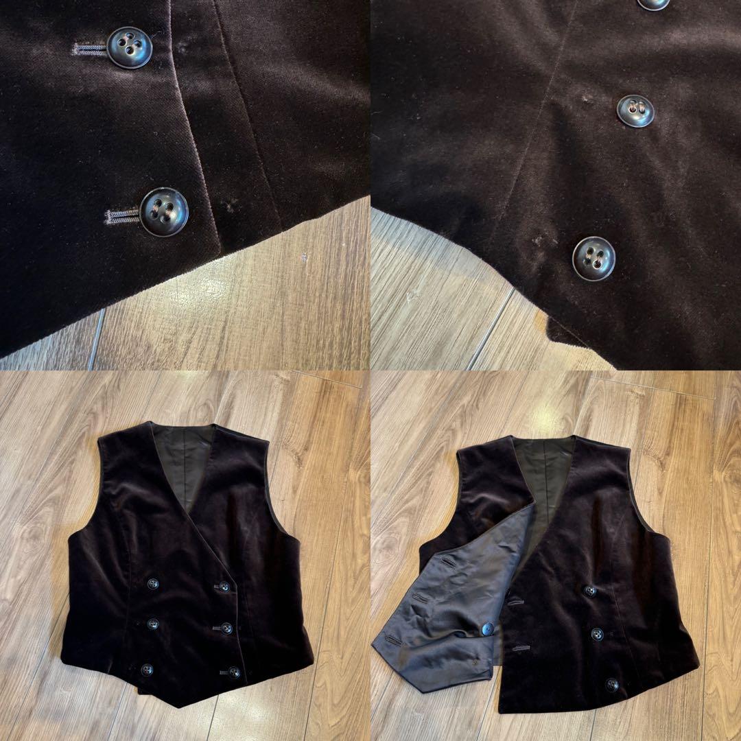 Christian Dior　クリスチャンディオール　シルク混　ベルベットベスト