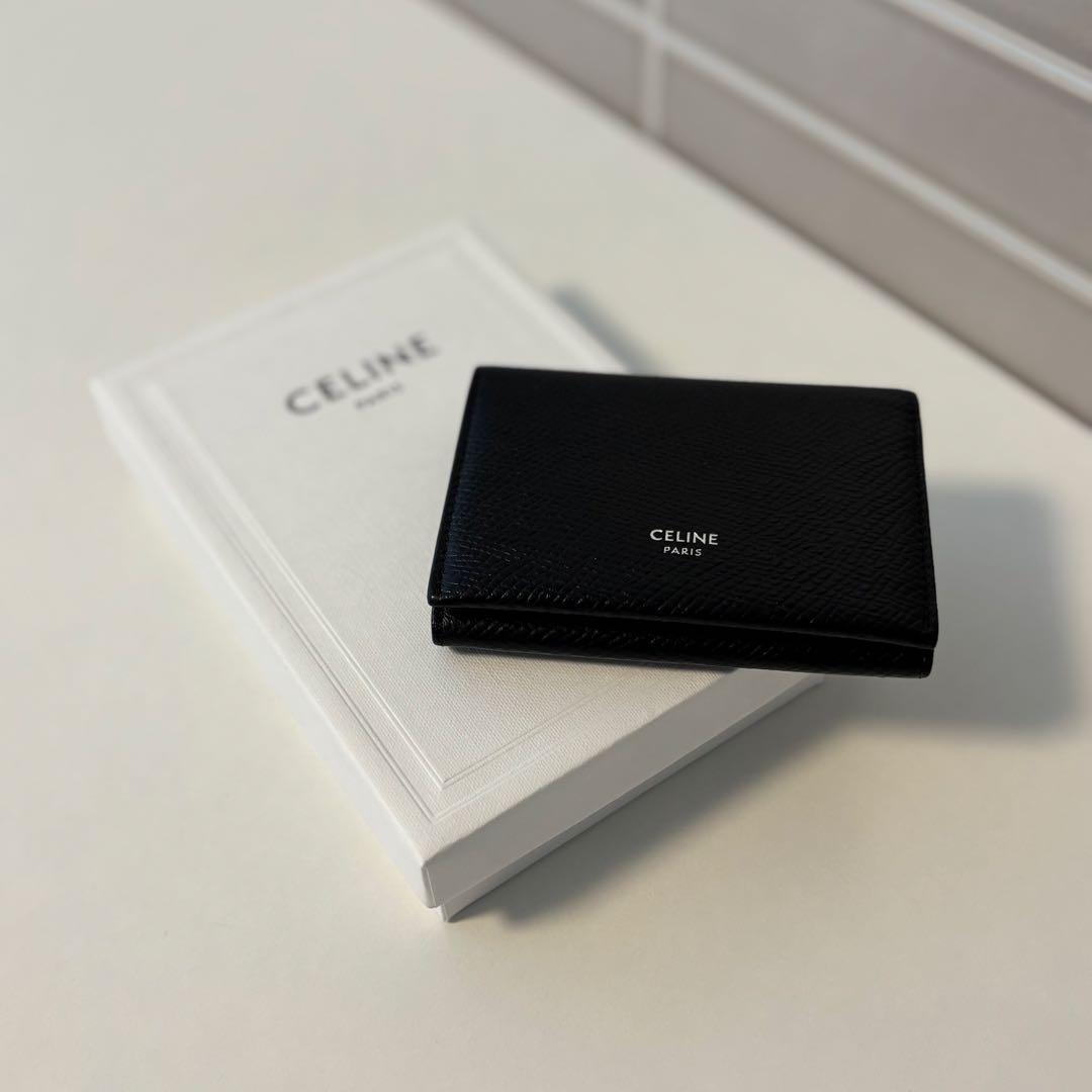 CELINE 黒 レザー 名刺入れ