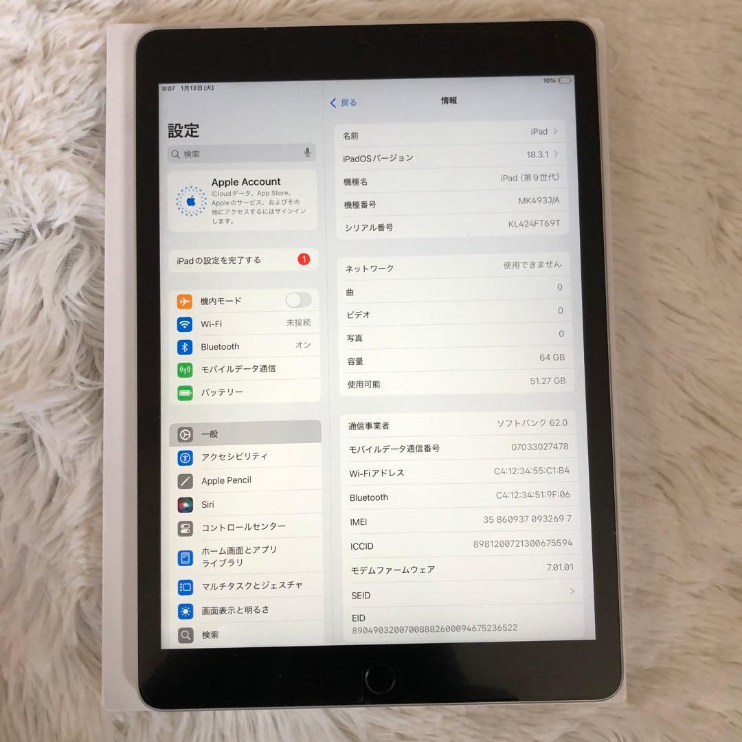 【即購入OK】iPad 第9世代 セルラーモデル【極美品】 #15