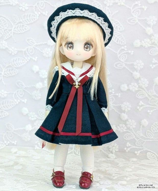 【ピコニーモP専用】レースセーラーワンピース ネイビー×レッド 898