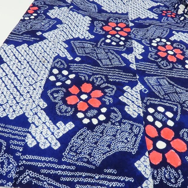 専用Y3481◆有松鳴海絞り 綿 仕付け糸付 手縫い仕立て 高級浴衣