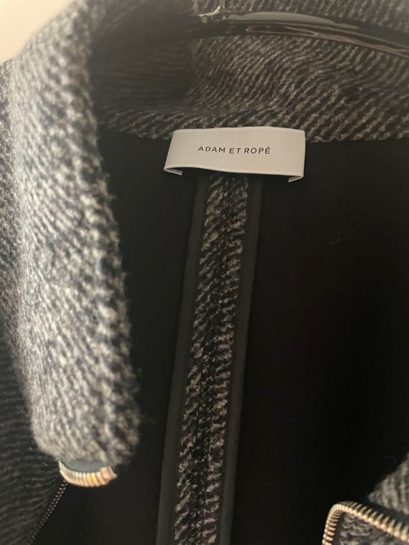 アダムエロペ ツイードボンディングコーディガン