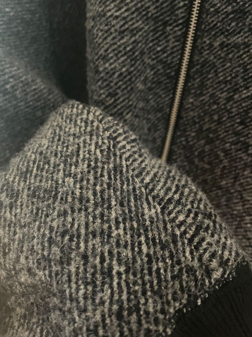 アダムエロペ ツイードボンディングコーディガン