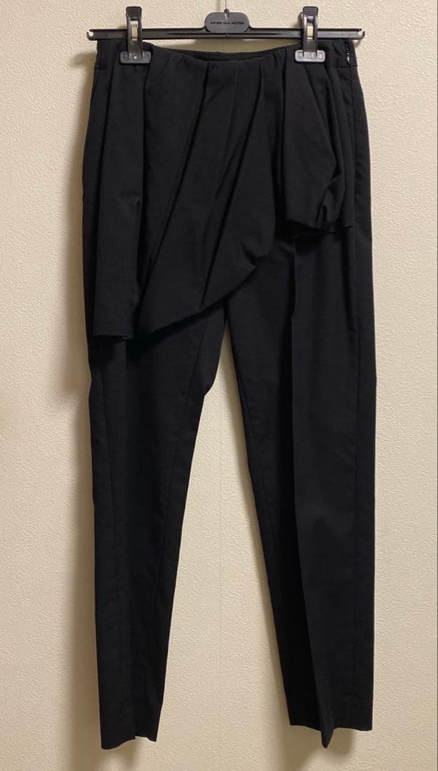 DRIES VAN NOTEN 2020SS ブラック ドレープパンツ 34