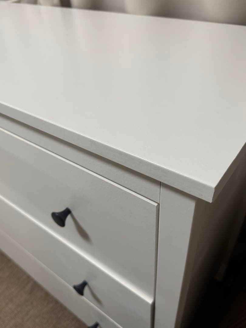 【廃盤超美品】IKEA コッパン KOPPANG 3段チェスト　木製　ホワイト