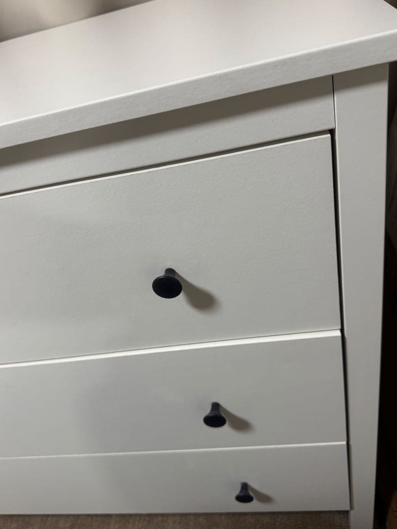 【廃盤超美品】IKEA コッパン KOPPANG 3段チェスト　木製　ホワイト