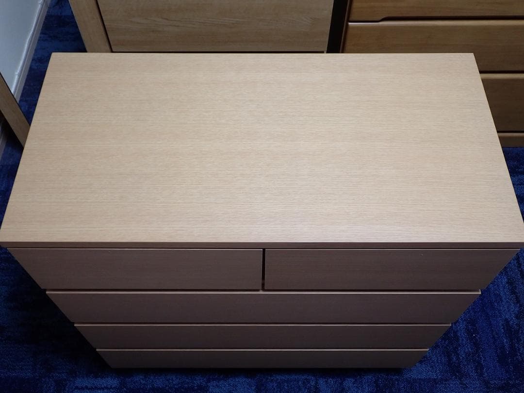 無印良品　4段チェスト　天然木（オーク材）