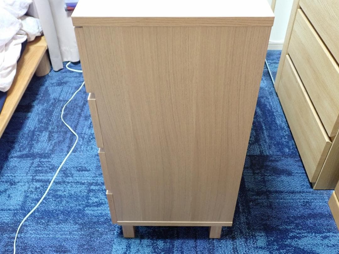無印良品　4段チェスト　天然木（オーク材）