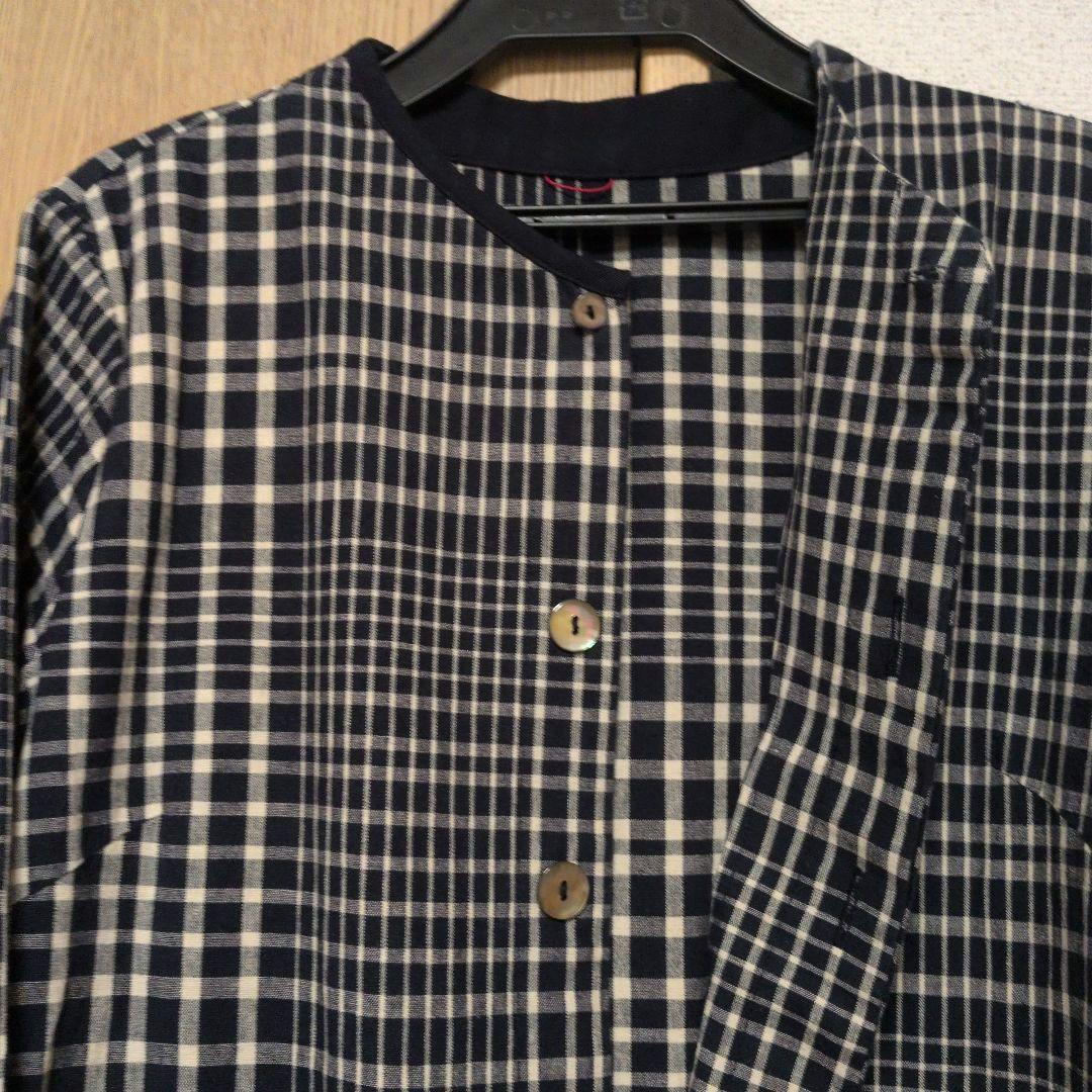 パラスパレス　綿麻チェック柄ワンピース