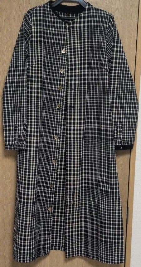 パラスパレス　綿麻チェック柄ワンピース